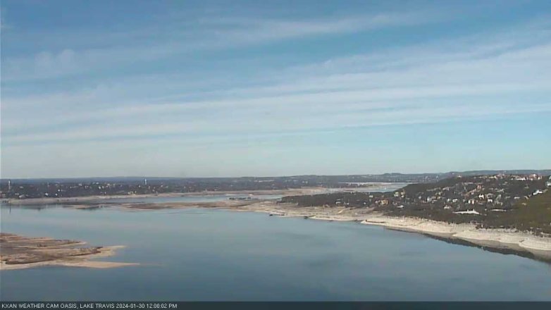 Lake Travis webcam, January 30, 2024 12:00 PM CT