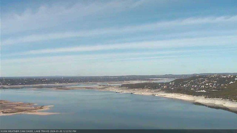 Lake Travis webcam, January 30, 2024 12:25 PM CT