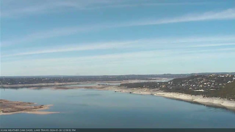 Lake Travis webcam, January 30, 2024 1:00 PM CT