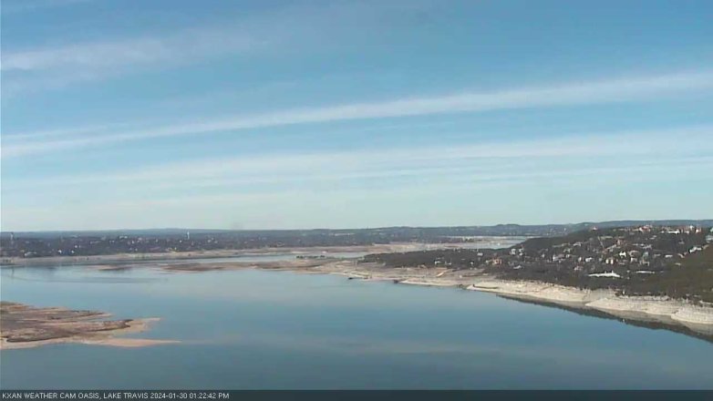 Lake Travis webcam, January 30, 2024 1:25 PM CT