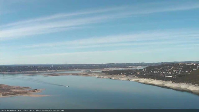 Lake Travis webcam, January 30, 2024 1:45 PM CT