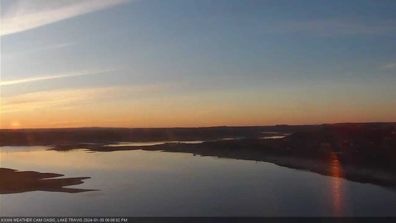 Lake Travis webcam, January 30, 2024 6:00 PM CT