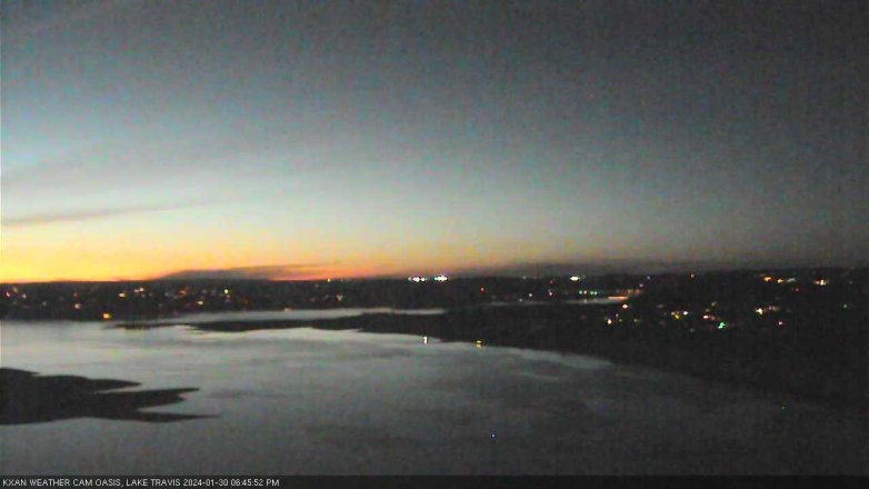 Lake Travis webcam, January 30, 2024 6:45 PM CT
