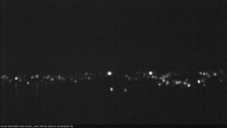Lake Travis webcam, January 30, 2024 8:00 PM CT
