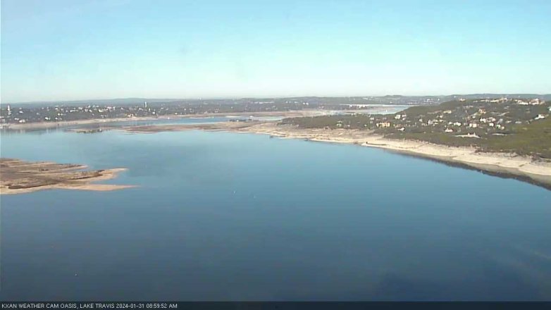 Lake Travis webcam, January 31, 2024 9:00 AM CT
