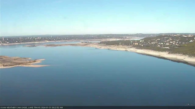 Lake Travis webcam, January 31, 2024 9:25 AM CT