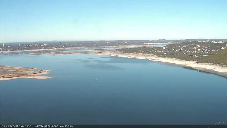 Lake Travis webcam, January 31, 2024 9:45 AM CT