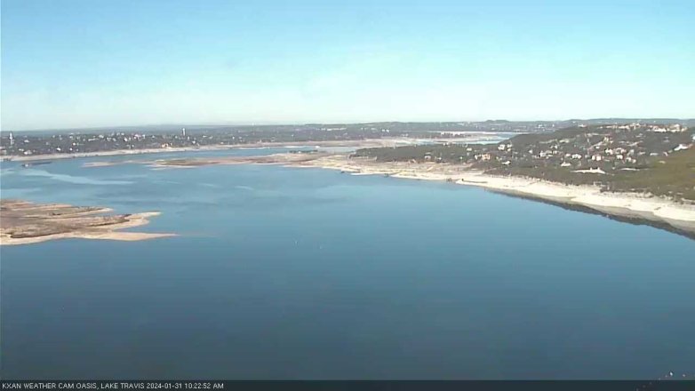 Lake Travis webcam, January 31, 2024 10:25 AM CT