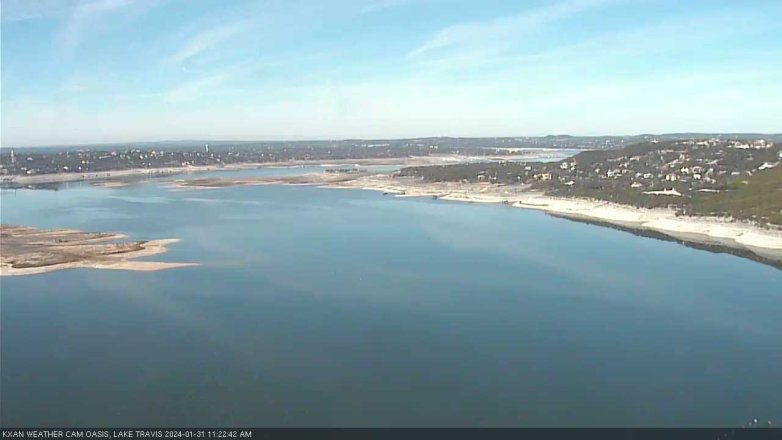 Lake Travis webcam, January 31, 2024 11:25 AM CT