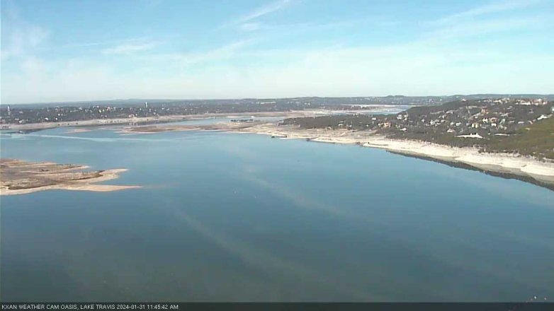 Lake Travis webcam, January 31, 2024 11:45 AM CT