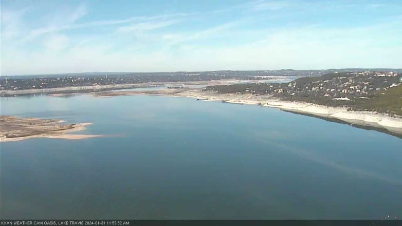 Lake Travis webcam, January 31, 2024 12:00 PM CT