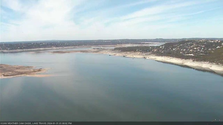 Lake Travis webcam, January 31, 2024 1:00 PM CT