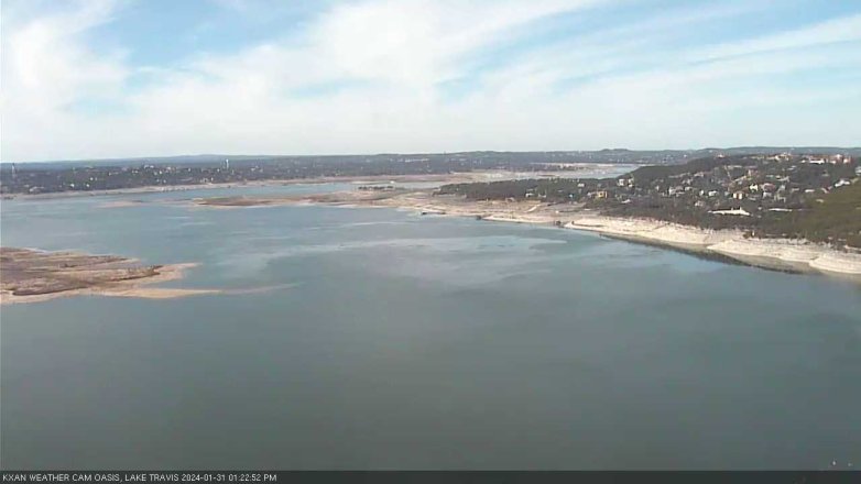 Lake Travis webcam, January 31, 2024 1:25 PM CT