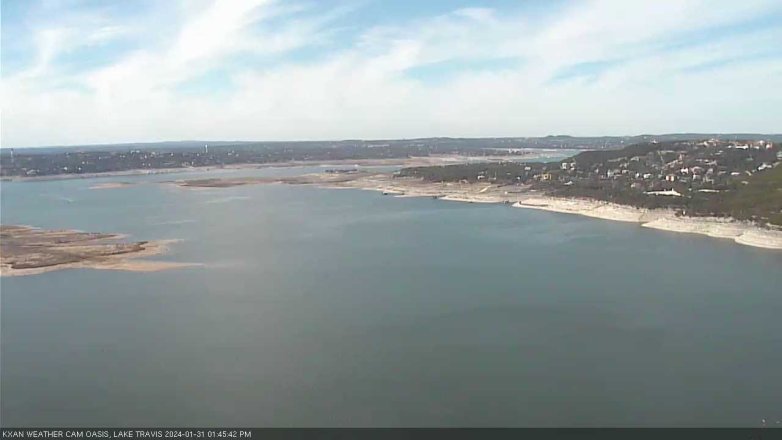 Lake Travis webcam, January 31, 2024 1:45 PM CT