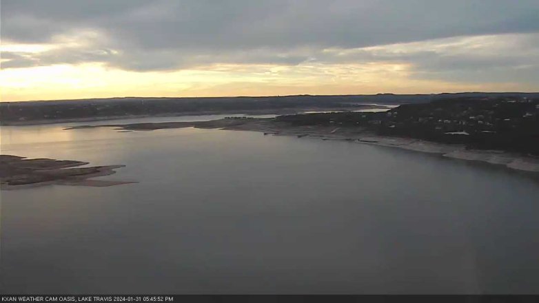 Lake Travis webcam, January 31, 2024 5:45 PM CT