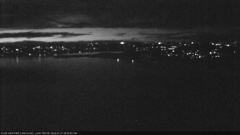 Lake Travis webcam, January 31, 2024 7:00 PM CT