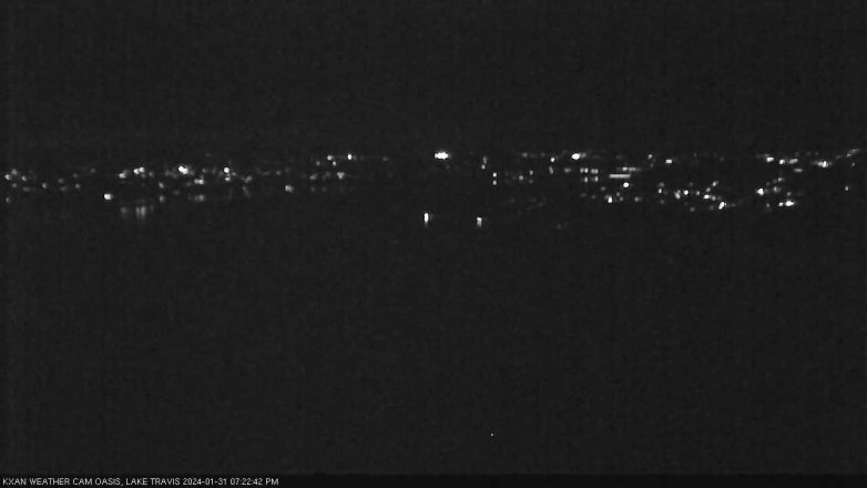 Lake Travis webcam, January 31, 2024 7:25 PM CT