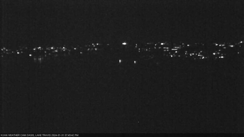Lake Travis webcam, January 31, 2024 7:45 PM CT