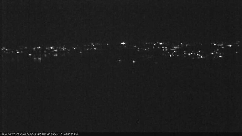 Lake Travis webcam, January 31, 2024 8:00 PM CT