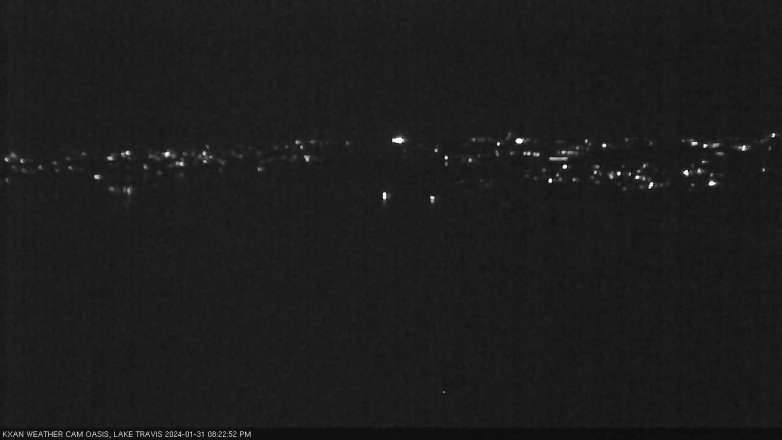 Lake Travis webcam, January 31, 2024 8:25 PM CT