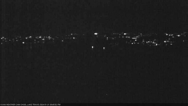 Lake Travis webcam, January 31, 2024 8:45 PM CT