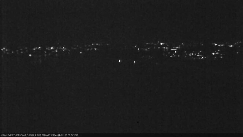 Lake Travis webcam, January 31, 2024 9:00 PM CT