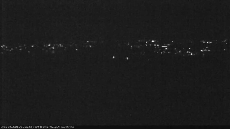 Lake Travis webcam, January 31, 2024 10:45 PM CT