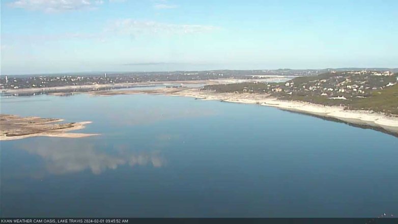 Lake Travis webcam, February 1, 2024 9:45 AM CT