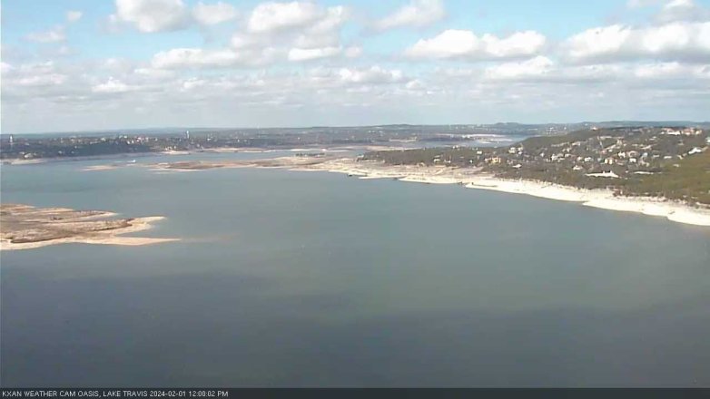 Lake Travis webcam, February 1, 2024 12:00 PM CT