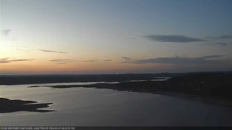 Lake Travis webcam, February 1, 2024 6:25 PM CT