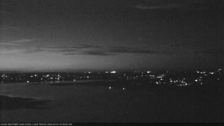Lake Travis webcam, February 1, 2024 7:00 PM CT