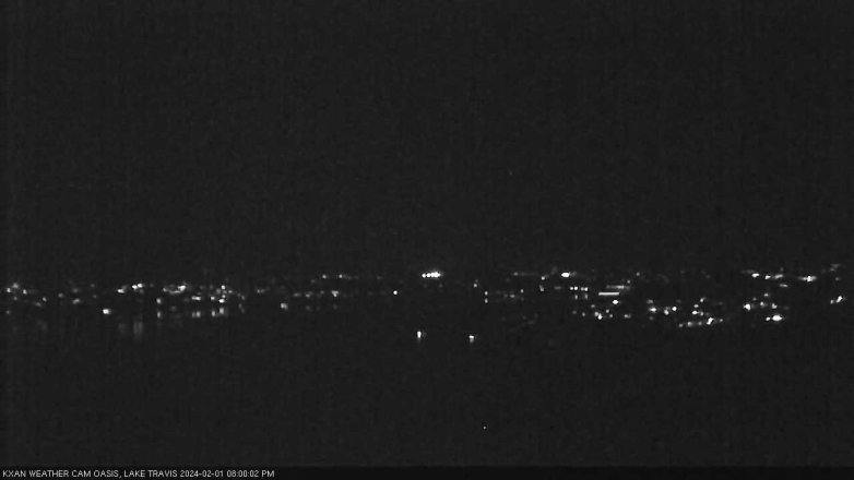 Lake Travis webcam, February 1, 2024 8:00 PM CT