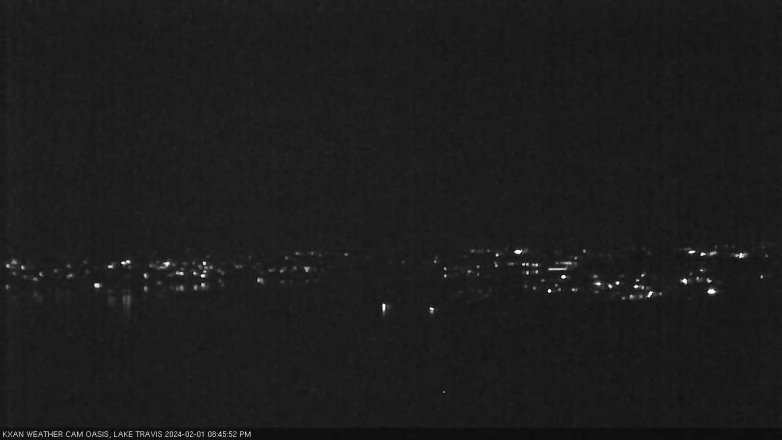 Lake Travis webcam, February 1, 2024 8:45 PM CT
