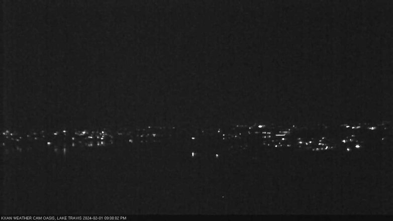 Lake Travis webcam, February 1, 2024 9:00 PM CT