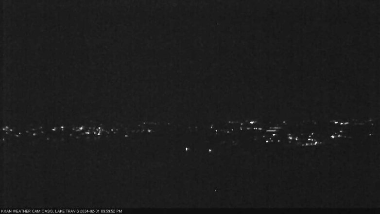 Lake Travis webcam, February 1, 2024 10:00 PM CT