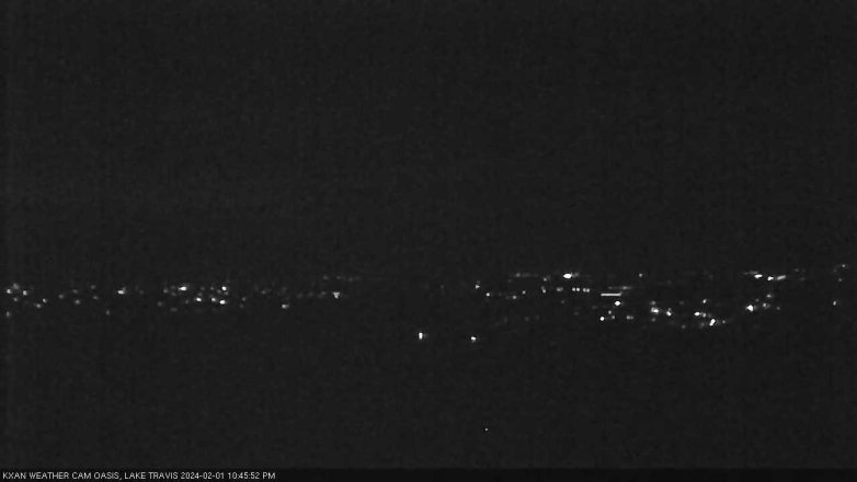 Lake Travis webcam, February 1, 2024 10:45 PM CT