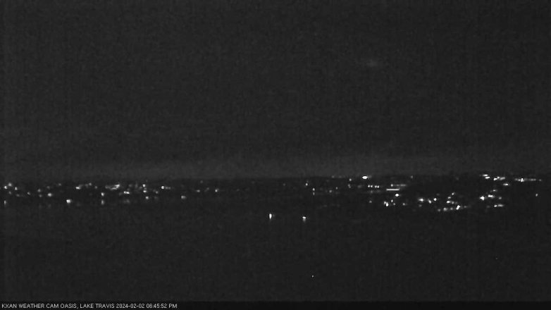 Lake Travis webcam, February 2, 2024 6:45 PM CT