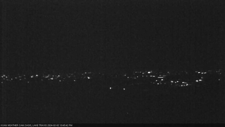 Lake Travis webcam, February 2, 2024 10:45 PM CT