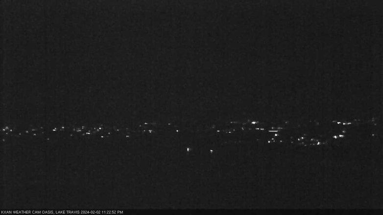 Lake Travis webcam, February 2, 2024 11:25 PM CT