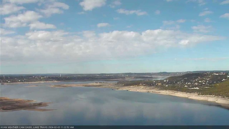 Lake Travis webcam, February 3, 2024 11:25 AM CT