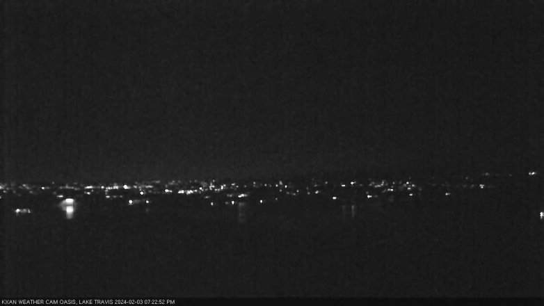 Lake Travis webcam, February 3, 2024 7:25 PM CT