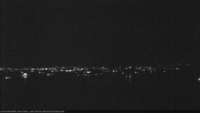 Lake Travis webcam, February 3, 2024 8:00 PM CT