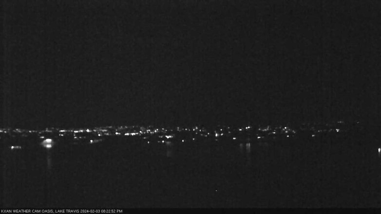 Lake Travis webcam, February 3, 2024 8:25 PM CT