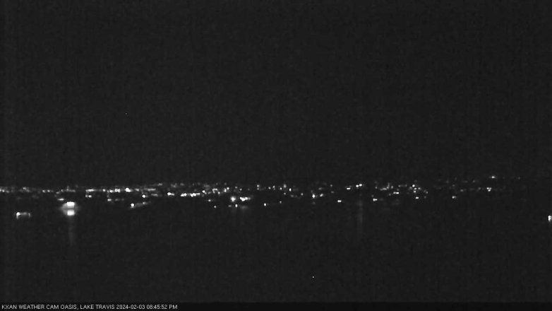 Lake Travis webcam, February 3, 2024 8:45 PM CT