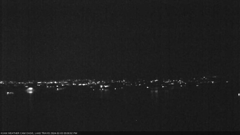 Lake Travis webcam, February 3, 2024 9:00 PM CT