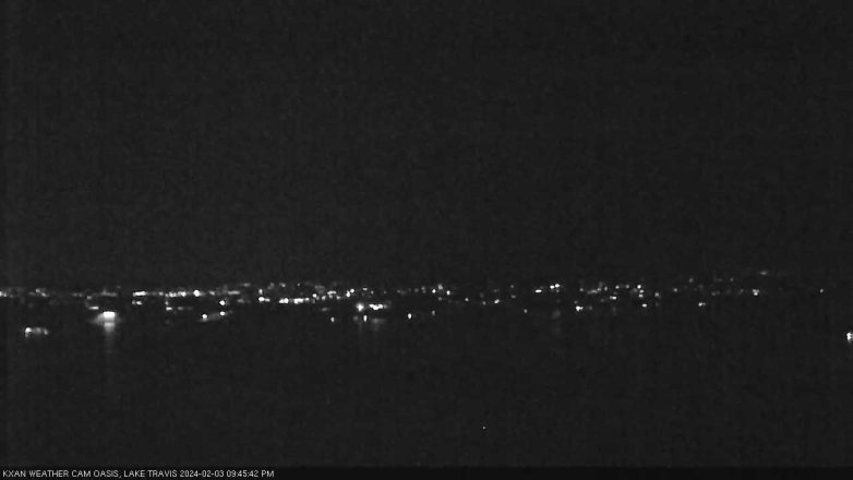 Lake Travis webcam, February 3, 2024 9:45 PM CT