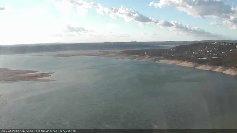 Lake Travis webcam, February 4, 2024 4:45 PM CT