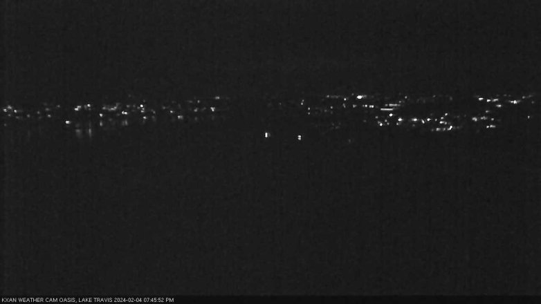 Lake Travis webcam, February 4, 2024 7:45 PM CT