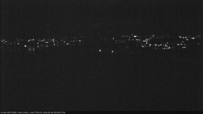 Lake Travis webcam, February 4, 2024 8:00 PM CT