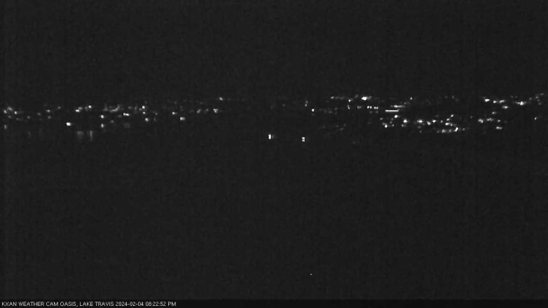 Lake Travis webcam, February 4, 2024 8:25 PM CT